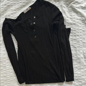 the line by k asymmetrical Henley dress